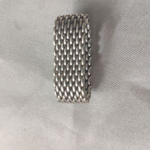 Silver mesh Tiffany ring
